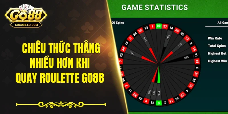 Chiêu thức thắng nhiều hơn khi quay Roulette GO88